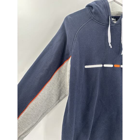 Vintage Starter Hoodie Mens Medium Blue Logo Drawstring Pullover 90s Y2K Cotton - Picture 3 of 15